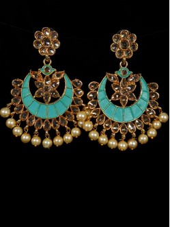 Reverse Ad Earrings With Meenakari Work